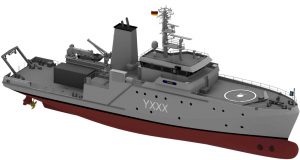 German instrumentation and test support ship