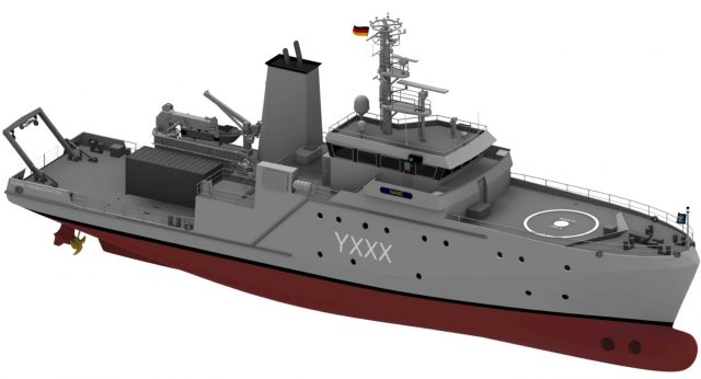 German instrumentation and test support ship