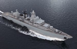 German Navy F123 with new mast after Saab upgrade