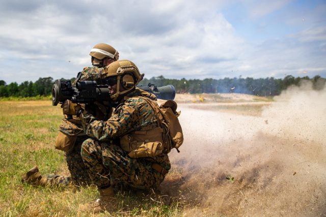 US marines using the new MAAWS system