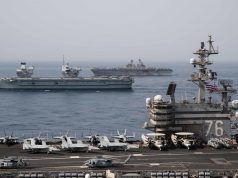 HMS Queen Elizabeth in Gulf of Aden with US carrier, amphibious assault ship