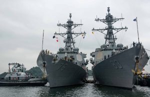 US Navy 7th Fleet destroyers in Yokosuka, Japan