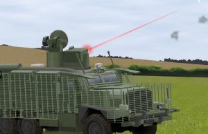 Wolfhound with an installed laser weapon system