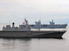 HMS Queen Elizabeth off South Korea