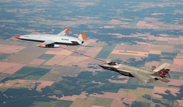 First unmanned aerial refueling between F-35C and MQ-25