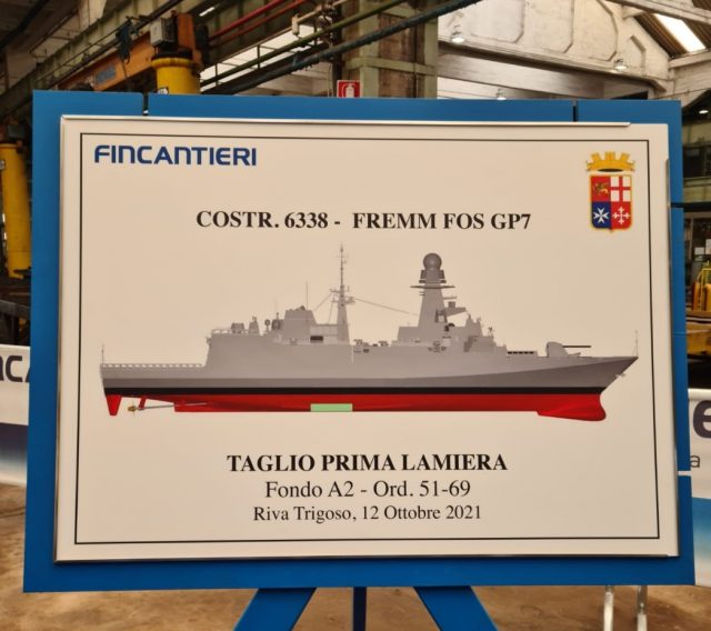 12th FREMM for Italian Navy construction start