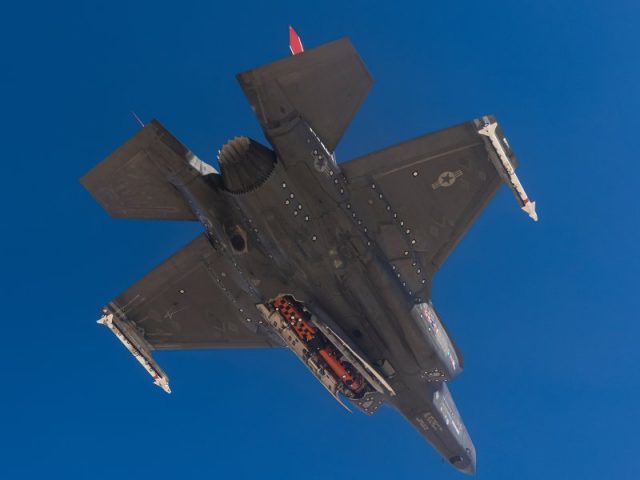 F-35 with a JSM in the internal bay