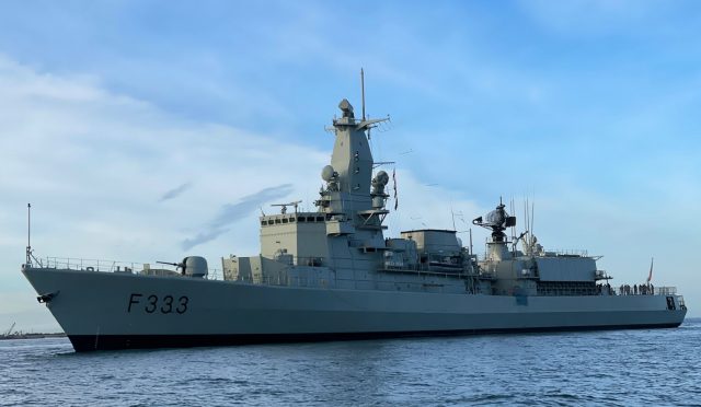 NRP Bartolomeo Dias arriving in Lisbon after mid-life overhaul