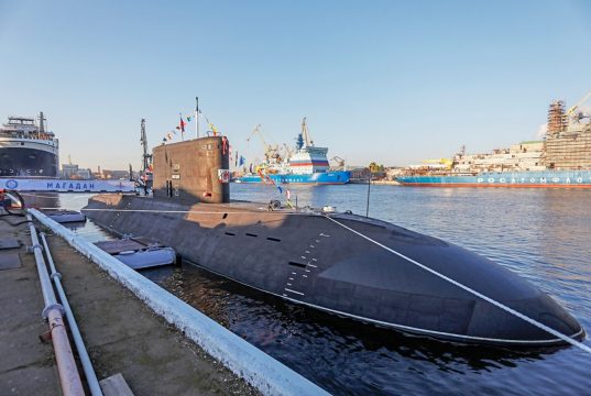 Kilo-class submarine Magadan commissioning ceremony