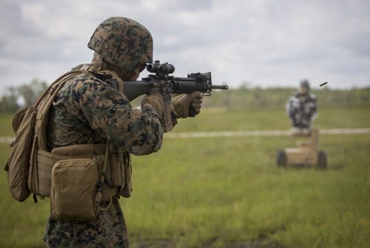 robot target used by US Marines