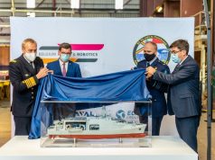 Belgian-Dutch MCM program start of construction with steel-cutting ceremony for BNS OOstende