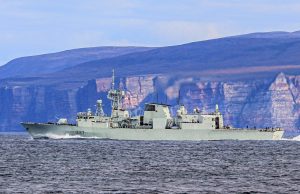 HMCS Fredericton as SNMG1 flagship fire outbreak