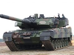 Leopard tank with Trophy APS