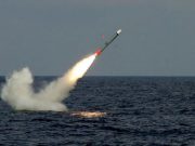 Tomahawk missile launch from submarine
