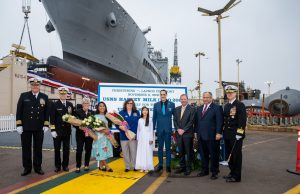 US Navy launch of second John Lewis-class oiler USNS Harvey Milk