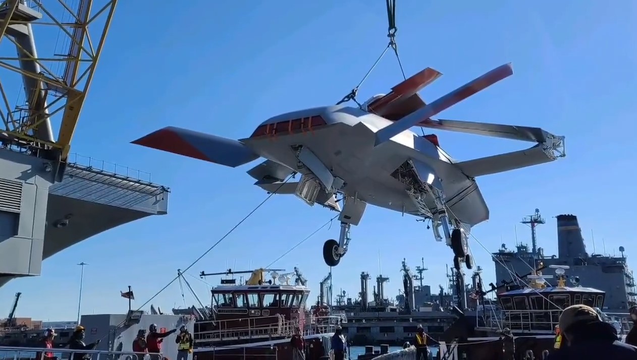 MQ-25 arrives on USS George H.W. Bush for its first carrier-borne trial | Defense Brief