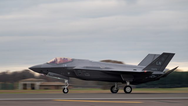 First USAF F-35A in England