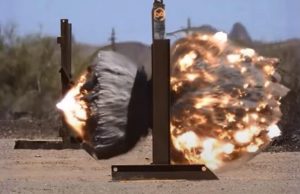 US Army's newest tank round penetrating a reinforced concrete wall
