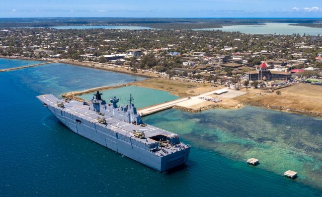 HMAS Adelaide in Tonga
