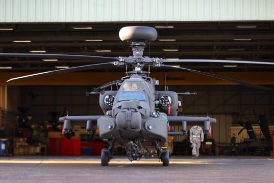 British V6 Apache attack helicopter