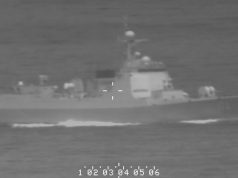 Chinese destroyer lasing Australian Poseidon MPA