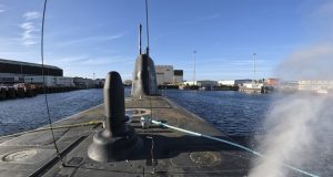 HMS Anson trim dive trial