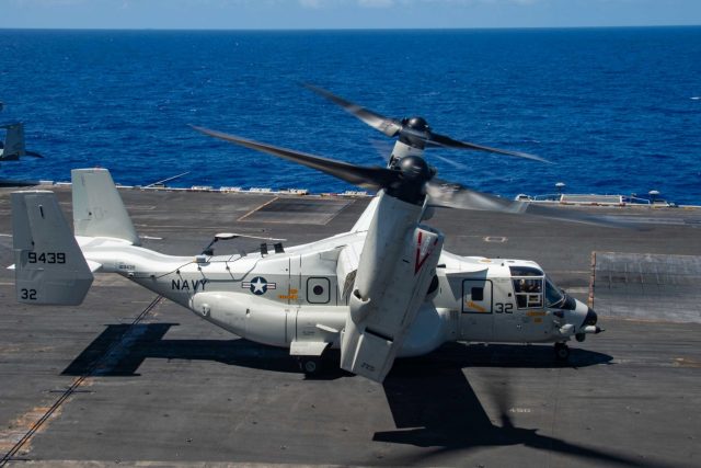 CMV-22B Osprey on USS Carl Vinson