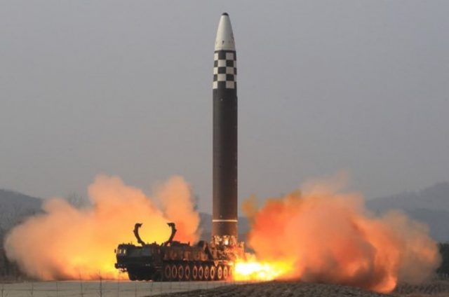 Hwasong-17 ICBM launch on March 24, 2022