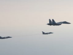 Two Russian SU 27s and two Russian SU 24s violated Swedish airspace east of Gotland.