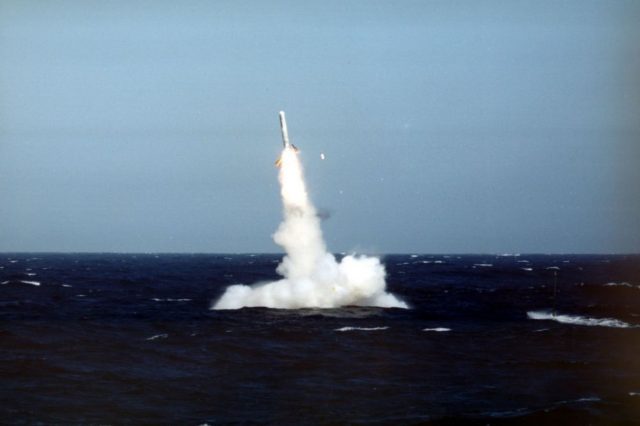 Tomahawk TLAM launches from a submarine