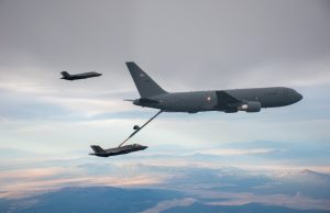 US Air Force F-35 and KC-46 refueling