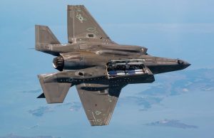 F-35 with internal weapons bay open