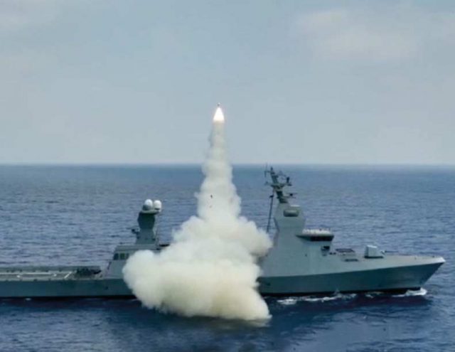 Gabriel 5 missile launch Israeli Navy