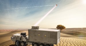 U.S. Army’s Indirect Fires Protection Capability-High Energy Laser (IFPC-HEL) Demonstrator laser weapon system.