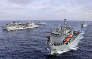 UK amphibious task group in the Med