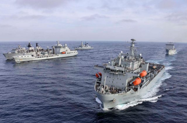 UK amphibious task group in the Med