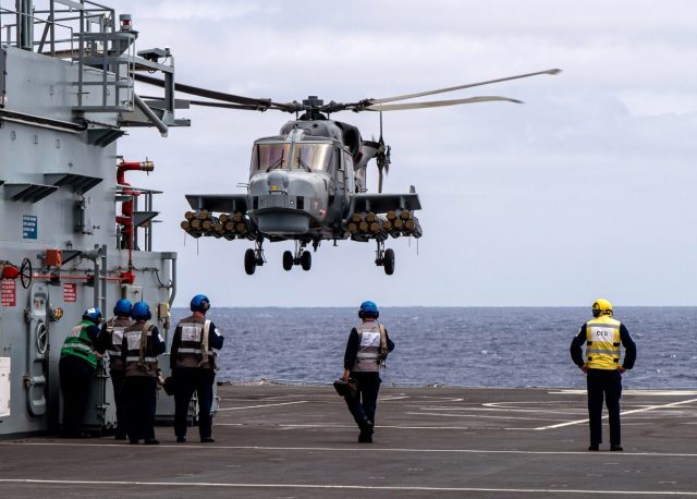 Royal Navy Wildcat carries 20 Martlet missile