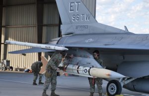 AQM-37 target on an F-16 aircraft
