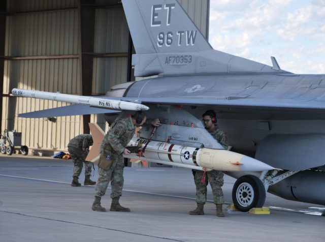 AQM-37 target on an F-16 aircraft