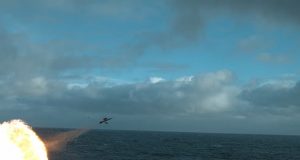 German F125 frigate launching Vulcano round