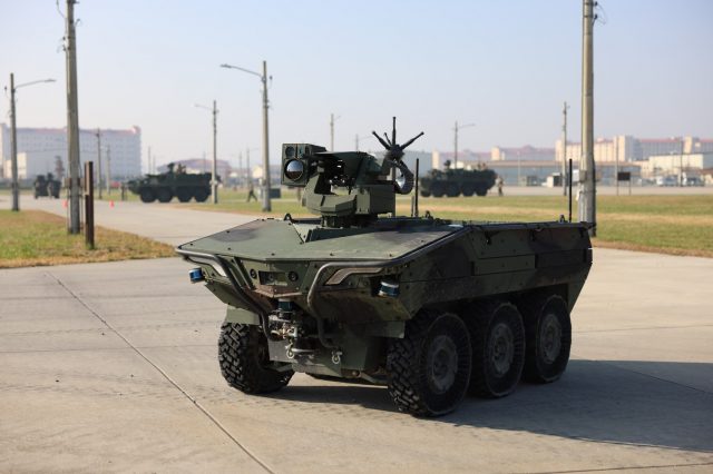 Hanwha Arion-SMET 6x6 MUM-T Unmanned Ground Vehicle