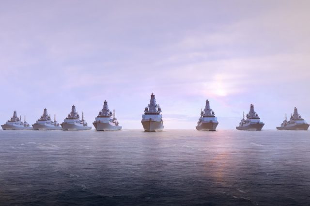 Type 26 frigate fleet render