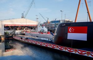 Singapore Type 218SG submarine launch