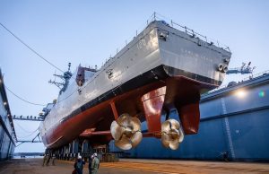 future USS Carl M. Levin launch