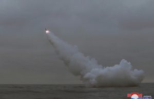 North korean submarine-launched cruise missile test
