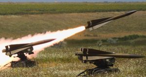 A Romanian MIM-23 HAWK missile is fired from Capu Midia Training Area, Romania, July 19, 2017. As part of the latest security assistance package for Ukraine, the United States has pledged to provide missiles for the HAWK air defense system.